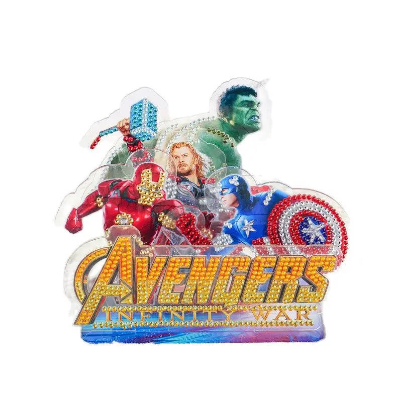 

DIY Marvel Diamond Painting The Avengers Tool Craft Kits Handmade Gift Diamond Mosaic Movie Character Iron Man 3D Puzzle Pendant