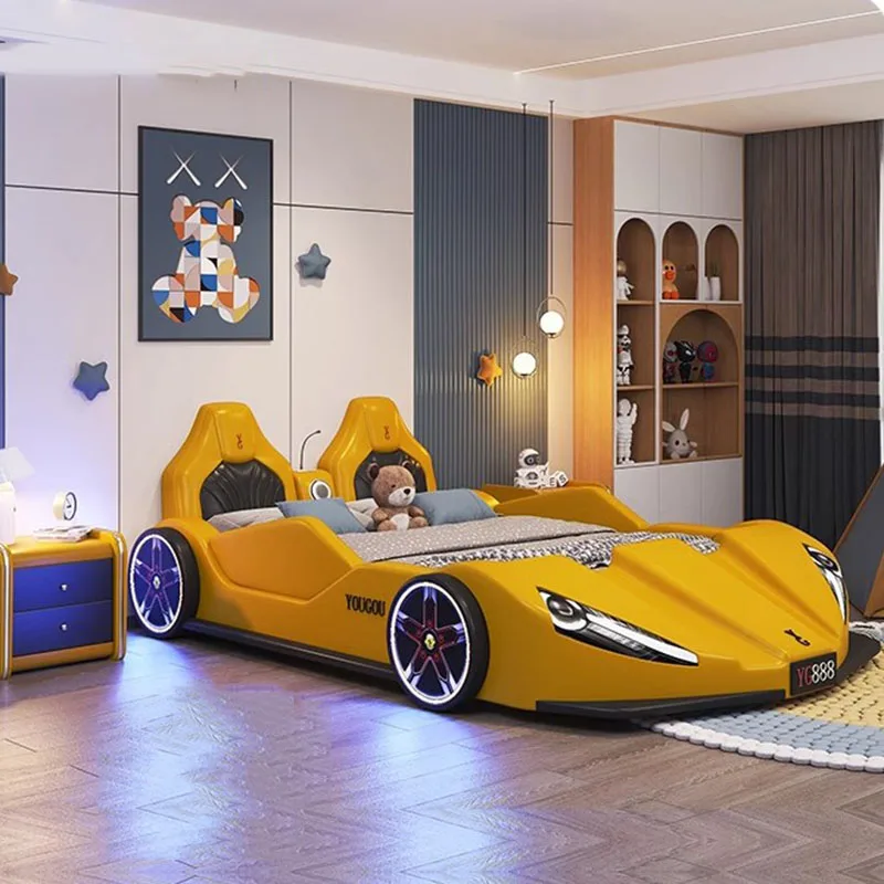 Высококачественная детская кровать для спальни роскошная черная большого