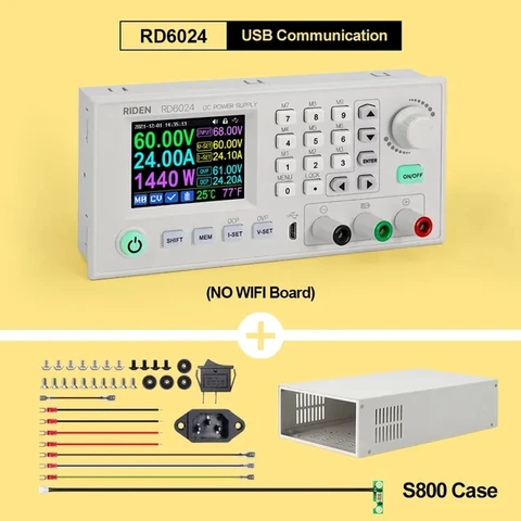 RD6024 RD6024W 60V 24A USB WiFi DC регулируемый понижающий преобразователь для настольного компьютера с цветным дисплеем 2,4 дюйма