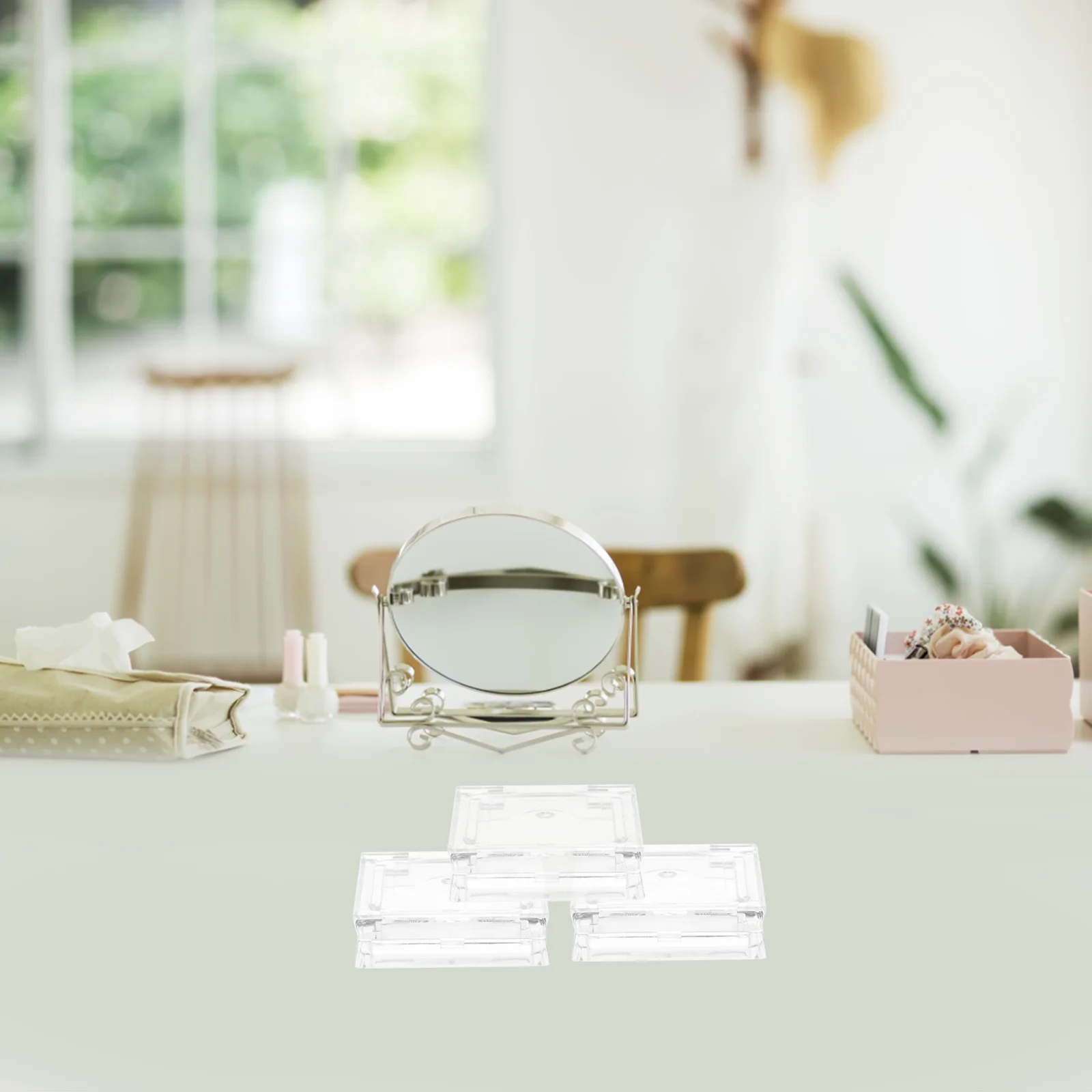 4 шт. магнитная прозрачная квадратная мини-коробка для теней век блузки палитра