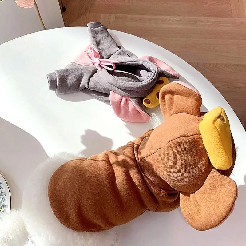 

Cute Winter Dog Hoodies Cartoon Cheese Pet Dogs Clothes Cotton Warm For Small Medium Pets Yorkshire Chihuahua Puppy Clothing