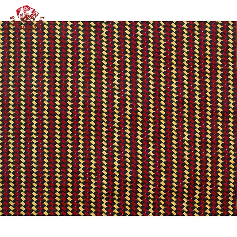 Африканская восковая ткань из полиэстера с ткацким рисунком оптовая торговля