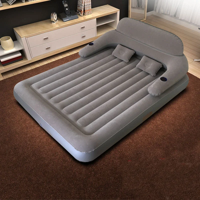 New Arrival 2 Person 152*203*22CM Home Thickened With Backrest Portable Foldable Camping Mat Air Bed Mattress Cushion