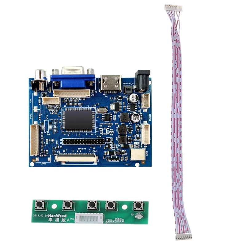 ЖК-экран TTL LVDS контроллер совместимый с HDMI VGA 2AV 50PIN для AT070TN90 AT070TN92 AT070TN94