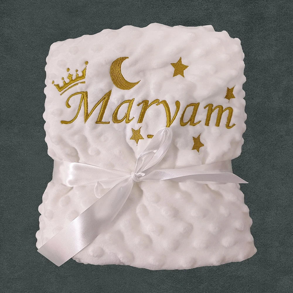 Name Personalisierte Neugeborenen Baby Decke Windeln Baby Bettwäsche Set Swaddle Weiche Fleece Kleinkind Krippe Bett Kinderwagen Decke