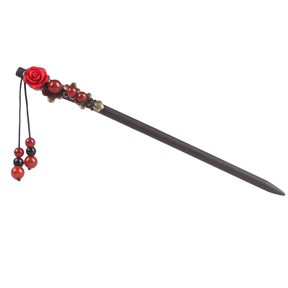 

Hair Stick Chopsticks Chinese Chopstick Tassel Flower Vintage Stylebride Woman Forkpin Bun Bridal Japanese Accessories