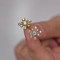huitan chic irregularly earrings girls ear piercing accessories simple stylish everyday women earrings fancy gift trendy jewelry