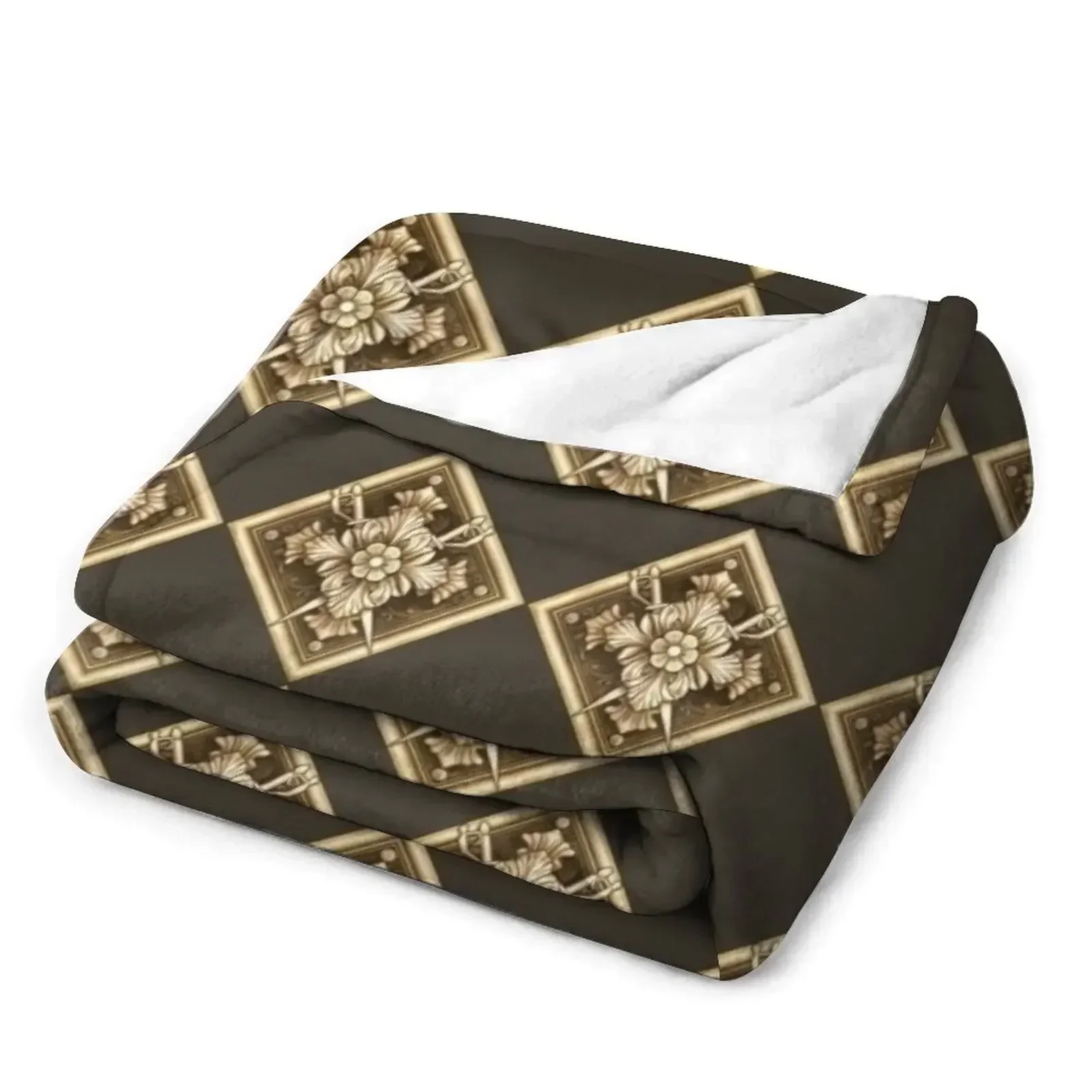 (Темный) House Dimitrescu Crest - золотое одеяло рождественские подарки свободные пляжные