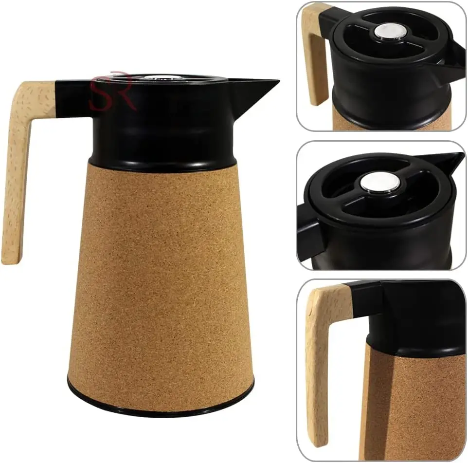 

Cork bottle 1L Office Thermos Bottle Insulation Kettle Hot Water Thermos Pot
