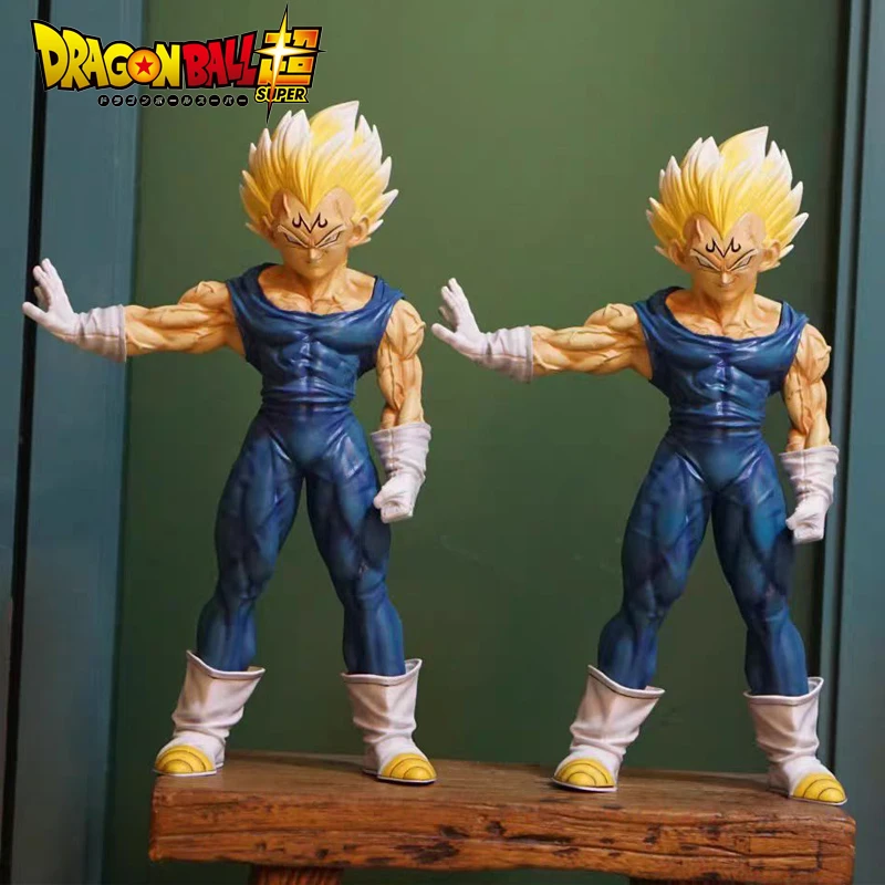 

38cm Dragon Ball Z Majin Vegeta Anime Figure GK Super Saiyan Action Figurine PVC Statue Collectible Model Decoration Toys Gift