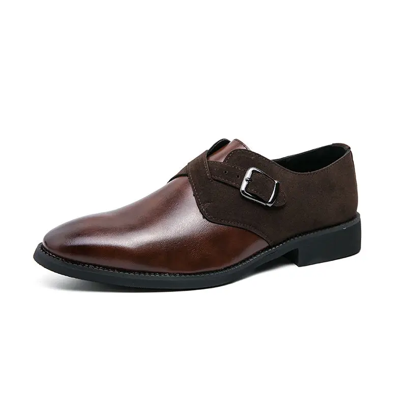 

DAFENP Men Luxury Shoes Leather Monk Strap Shoes for Men Wedding Business Formal Mens Dress Shoes Designer Men Shoes
