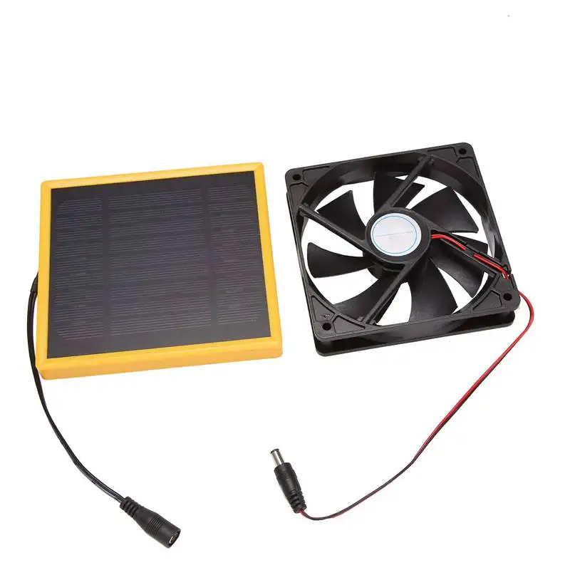 

12V 5W Solar Exhaust Fan Air Extractor 5.6Inch Mini Ventilator Solar Panel Powered Fan For Dog Chicken House Greenhouse