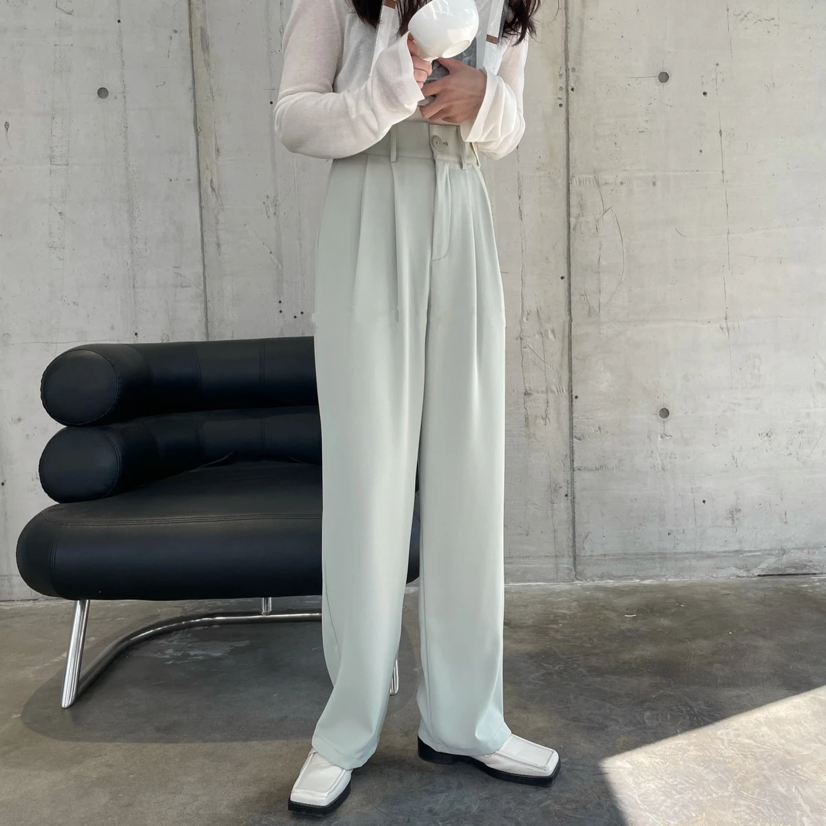 

Брюки женские Костюмные однотонные, светильник кие офисные повседневные Слаксы с завышенной талией, длинные брюки для женщин