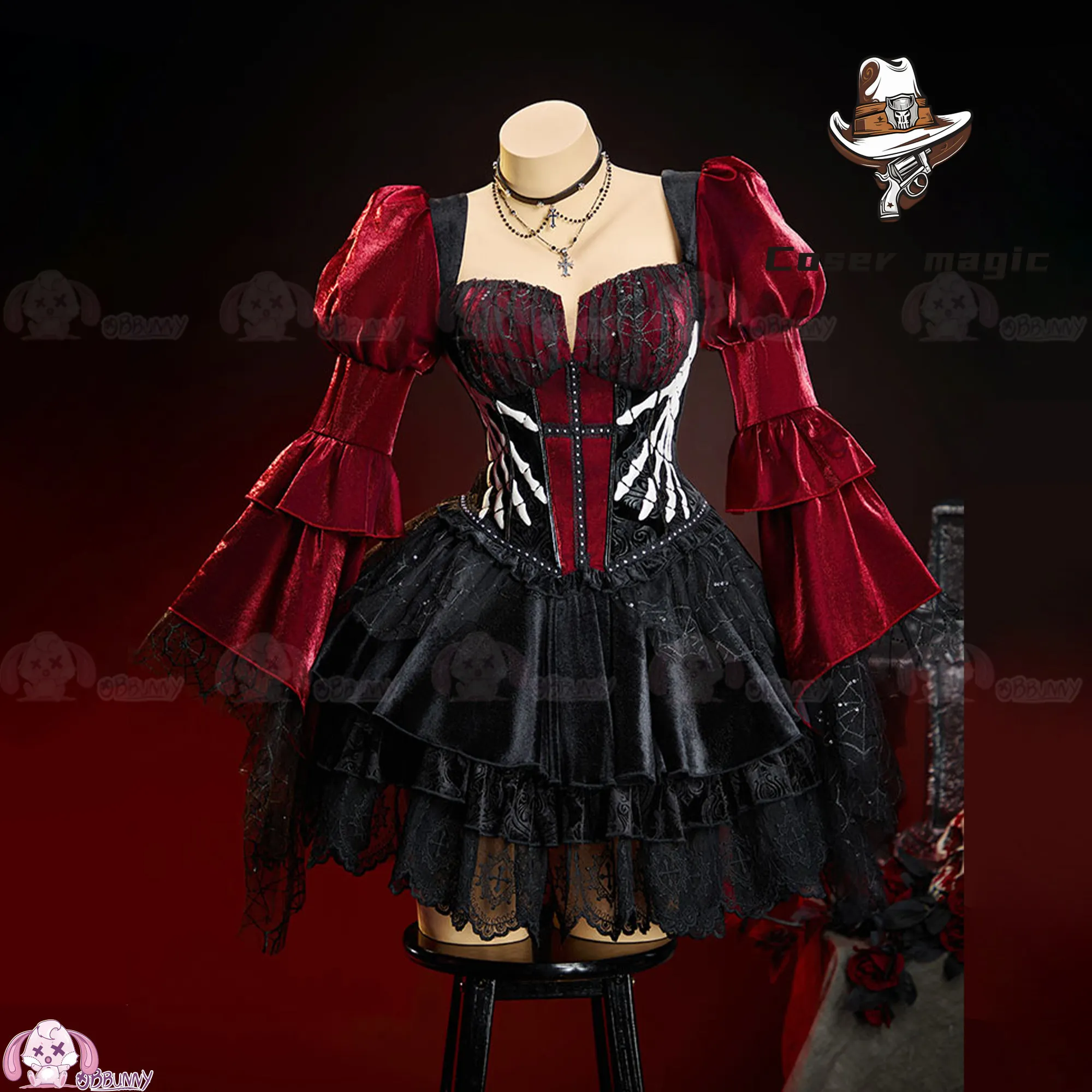 Фото Оригинальное готическое платье в стиле Dark Lolita «Иллюзорная сказка», нарядное бальное платье для девочек, костюм для косплея №2