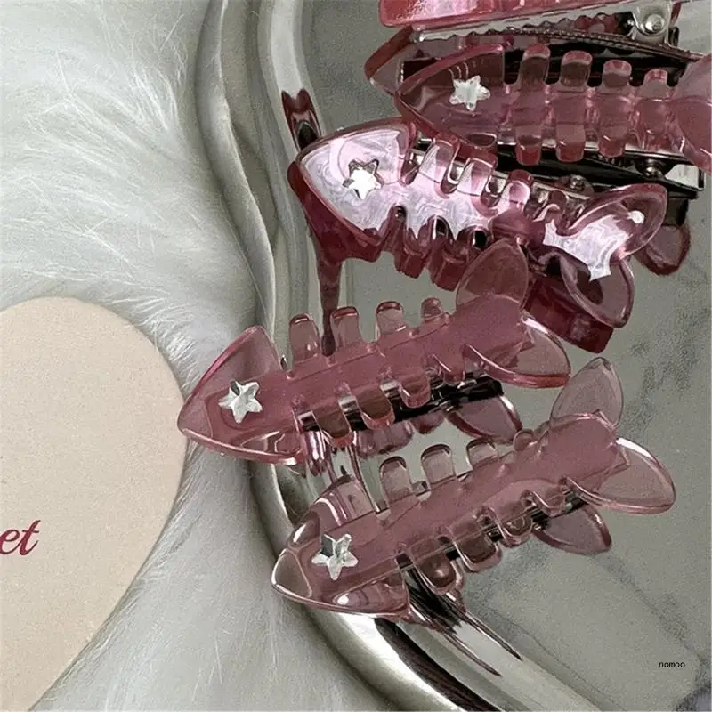 Эстетические заколки для волос Акриловая заколка в стиле рыбки 2000-х годов