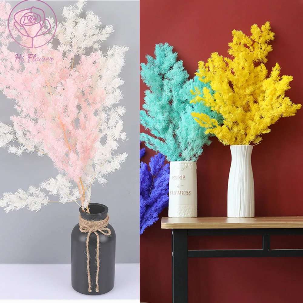 

Natural Dried Flowers Decoration Eternal Penglai Pine Colorful Preserved Ming Fern Grass Boho Home Decor DIY Flower Arrangement