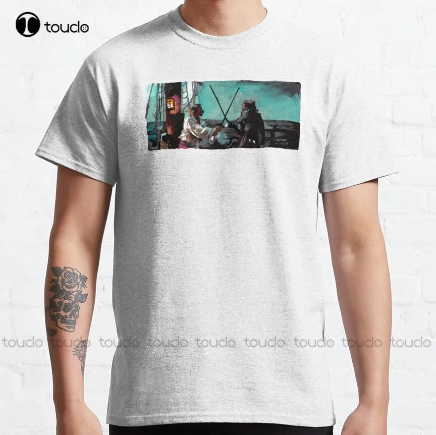 

Shall We Call It A Draw Classic T-Shirt Our Flag Means Death Tee Shirts For Men Cotton Outdoor Simple Vintag Casual Tee Shirt