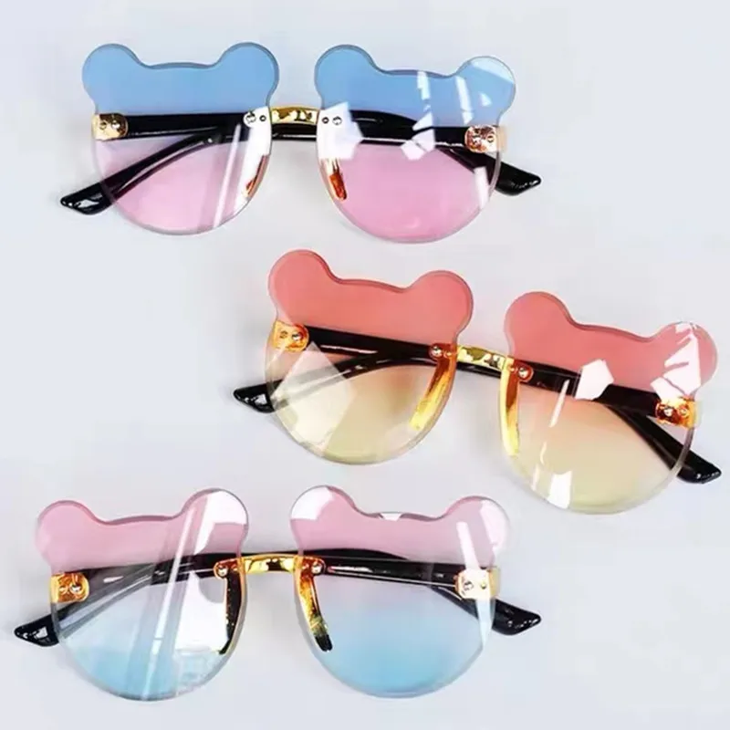 

Детские поляризованные солнцезащитные очки в форме медведя для мальчиков и девочек, солнцезащитные очки в подарок для детей, детские солнц...