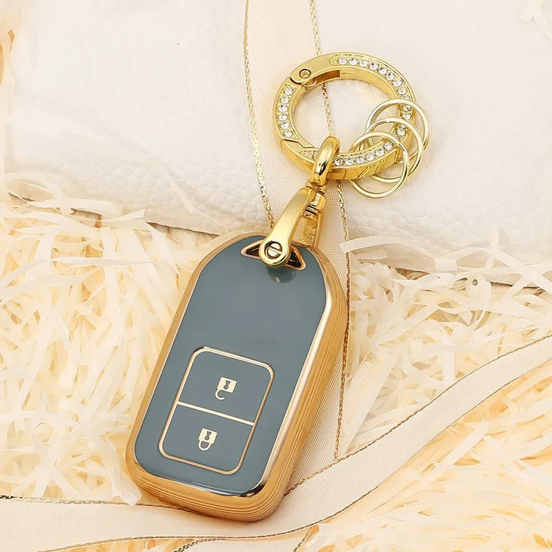

TPU Car Key Cover Case Fob For Honda Civic City Accord CRV CR-V XR-V Odyssey Vezel Jade Crider Fit Freed Pilot HRV Accessories