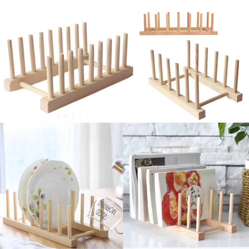 

Multifunction Wooden Stand Dish Rack Drainer Holder Kitchen Storage Cabinet Organizer For Dish Cutting Board Plate Cup Pot Lid