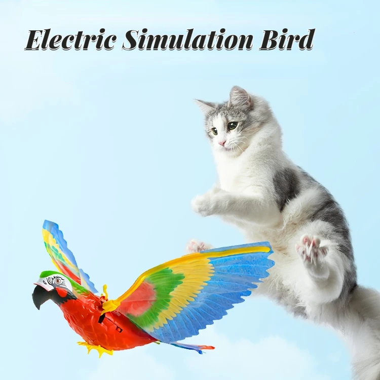 Cat Interactive Toys Simulation Bird Electric Hanging Eagle Flying Bird Cat Teasering Play Cat Stick Scratch Rope Kitten Dog Toy