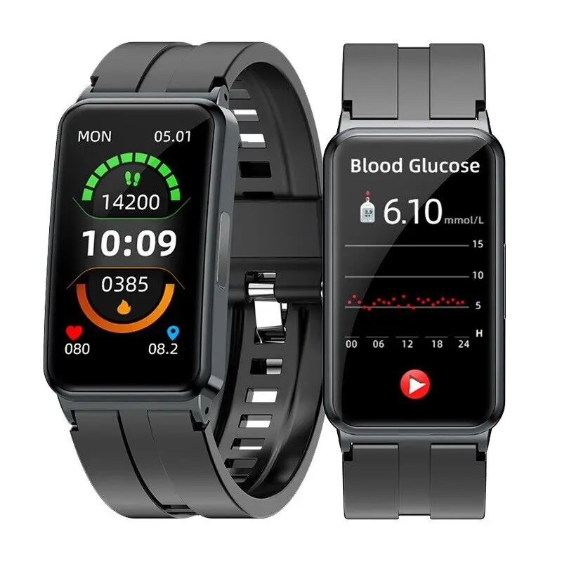 

EP01 Blood Glucose Sugar Monitor Smart Watch ECG PPG HRV Heart Rate Blood Pressure Health Band Fitness Tracker Smart Wristband
