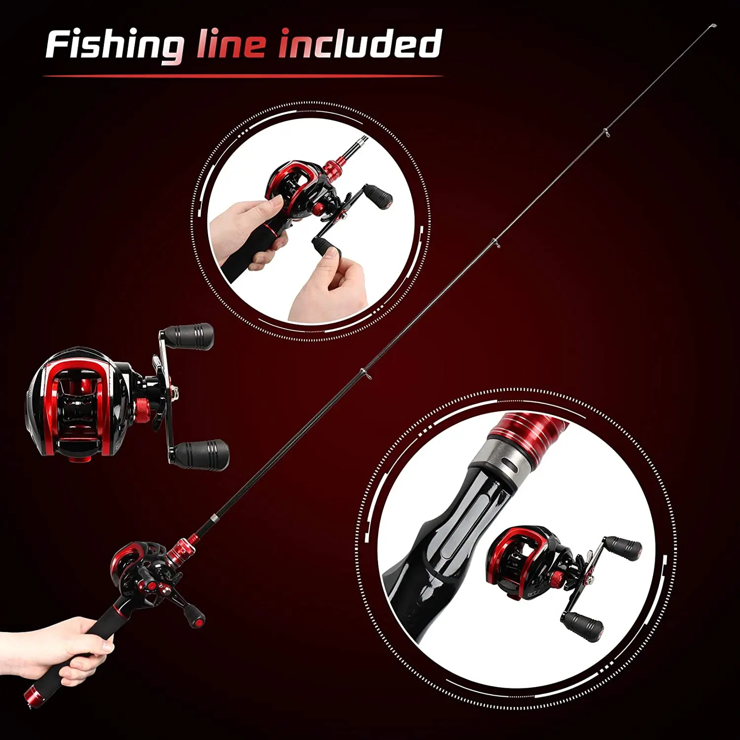 BNTTEAM Mini 18BB Baitcasting Reel and Rod Combos Hard Carbon Fiber Telescopic Portable Hand Artificial Lures Line enlarge