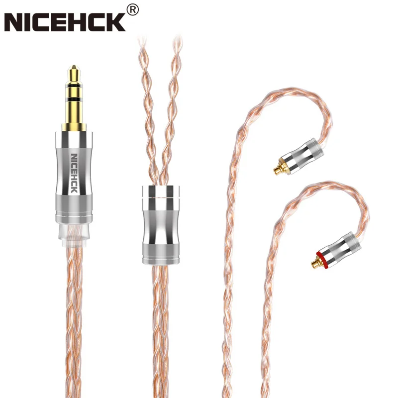 

NICEHCK C8s-4 Audio Cable 8 Core Silver Plated Copper Earbud Wire 3.5mm/2.5mm/4.4mm MMCX/NX7/QDC/0.78 2Pin for MK3 LZ A7 ST-10s