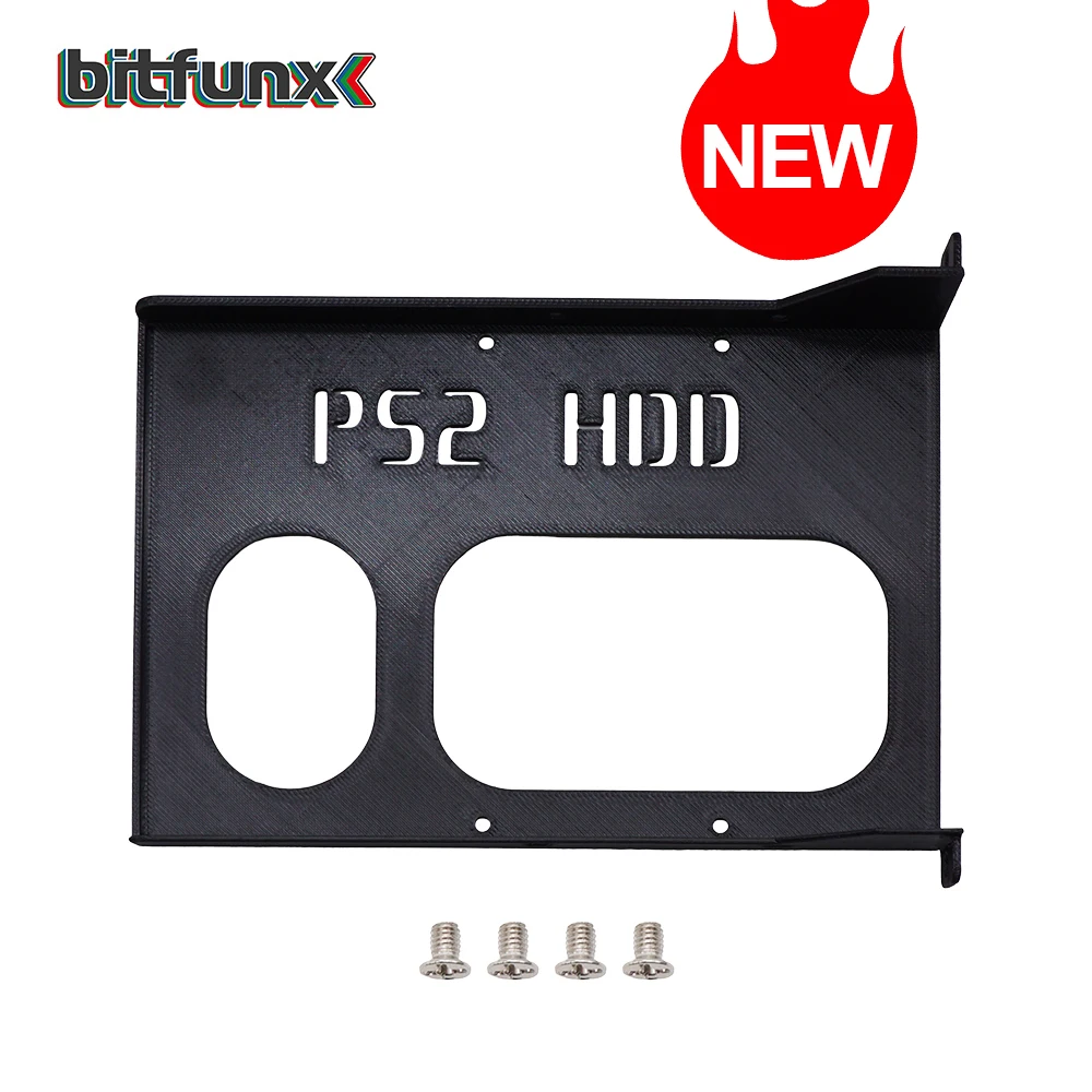 Кронштейн для жесткого диска Bitfunx 2,5 3,5 дюйма, кронштейн для жесткого диска SATA HDD SSD с 3D печатью для PlayStation 2 PS2 Кронштейн для жесткого диска Bitfunx 2,5 3,5 дюйма, кронштейн для жесткого диска SATA HDD SSD с 3D печатью для PlayStation 2 PS2