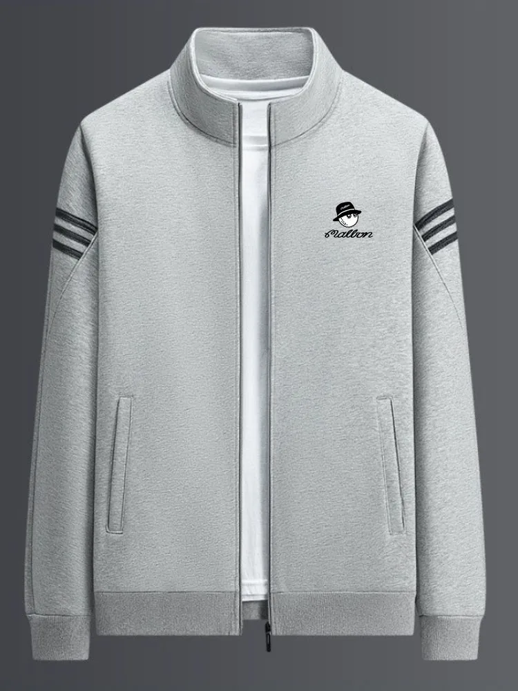 Marben-Chaqueta de Golf con cremallera para hombre, chaqueta fina con cuello levantado, ropa deportiva, 2023