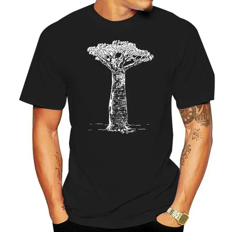 Название: футболка Baobab Tree с круглым вырезом и принтом ручной работы мужская S M L XL