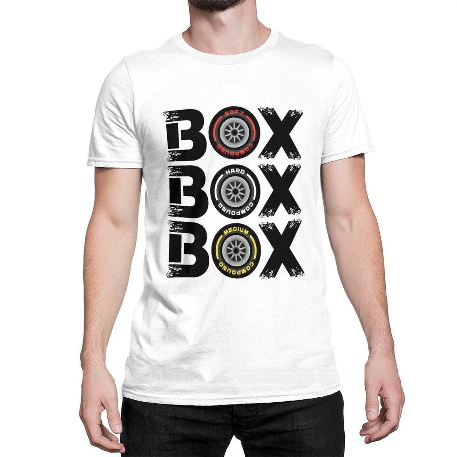 

Men's Box F1 Tyre Compound V2 T Shirts Formula 1 100% Cotton Clothing Funny Short Sleeve Crewneck Tee Shirt
