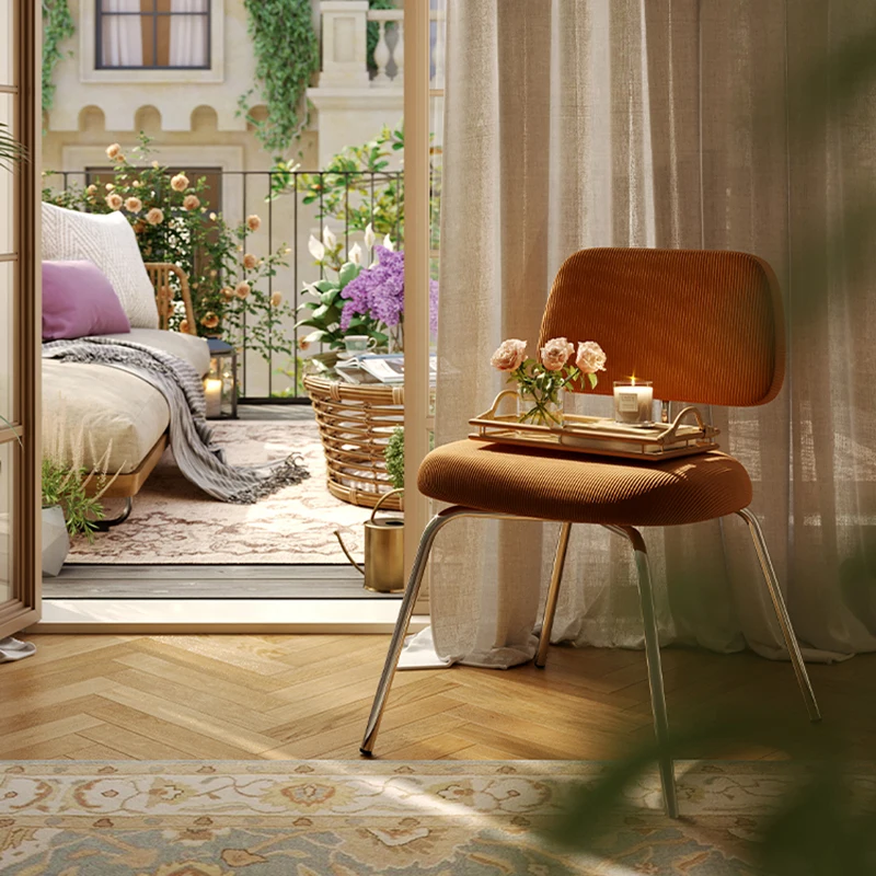 Современный простой обеденный стул из нержавеющей стали скандинавский