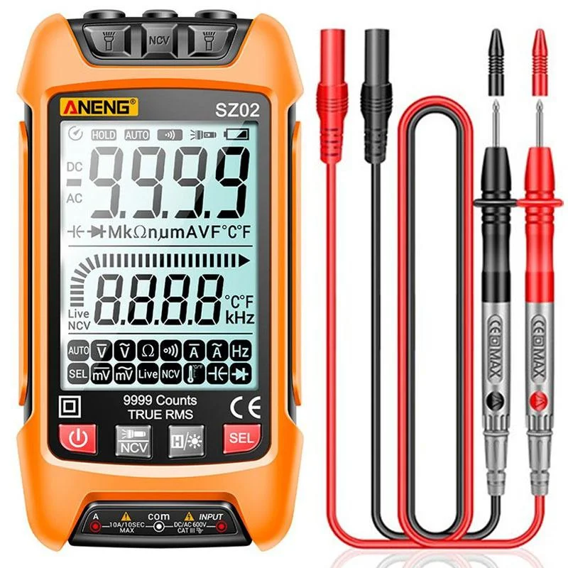 

Цифровой умный мультиметр, тестеры 9999 отсчетов, цифровой мультиметр, умный измеритель напряжения постоянного и переменного тока