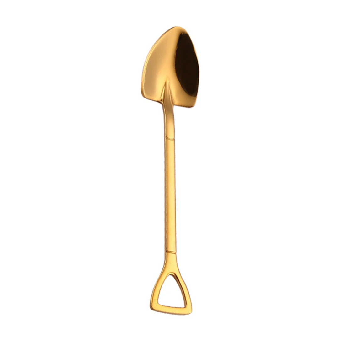 

Gold stainless steel 304 small shovel spoon design gold-plated coffee spoon ice cream soup delicate spoon