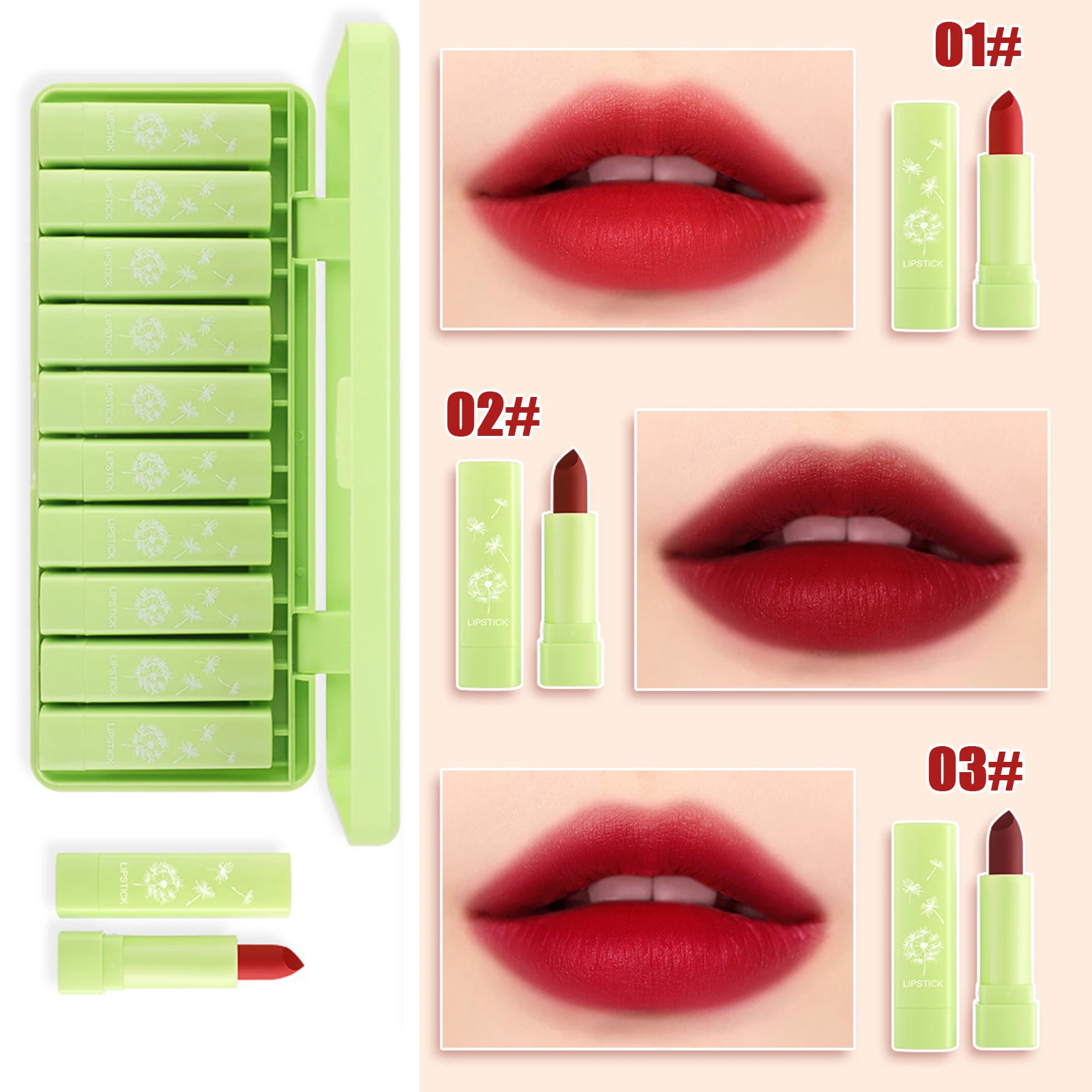 

Набор помады, блеск для губ, подарочный набор для женщин, стойкий водостойкий антипригарный Увлажняющий блеск для губ, Набор цветных помад