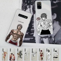 baki hanma phone case for samsung s20 s10 lite s21 plus for redmi note8 9pro for huawei p20 clear case
