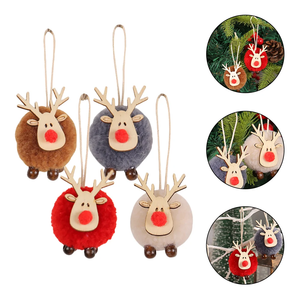 

Christmas Felt Deer Xmas Tree Hanging Pendant Cute Reindeer Elk New Year Party Decoration Navidad