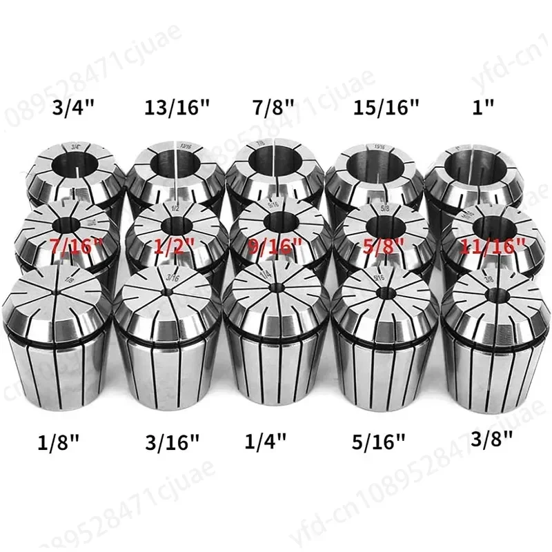 Аксессуары для фрезерного станка 15 шт. набор цанг