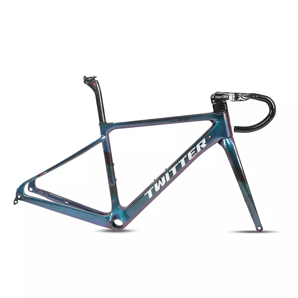 

New arrival STEALTHpro 700C carbon road bike frames with c brake road bicycle frameset Holographic Color