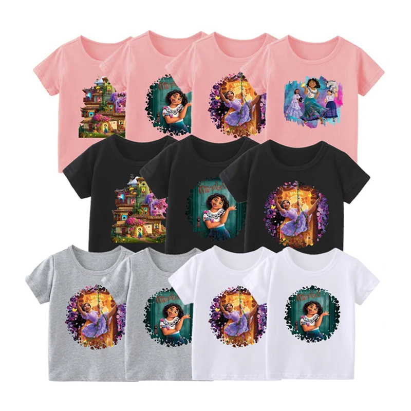 

Disney Encanto Mirabel T-shirt Kids Girl Clothes Printing Pattern Cotton Casual Clothes 2022Summer Clothing Fashion Short-sleeve