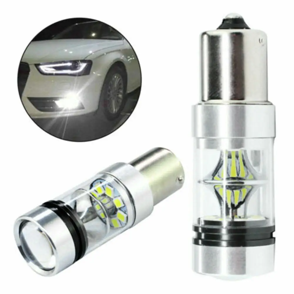 Купи 2pcs 1156 BA15S P21W LED Car Tail Bulb Brake Lights Reverse Lamp Daytime Running Signal Light Car Reversing Light Turn 100W за 272 рублей в магазине AliExpress