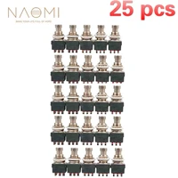 naomi 25 pcs 9 pin 3pdt guitar effects pedal box stomp foot metal switch true bypass guitar parts accessories new set