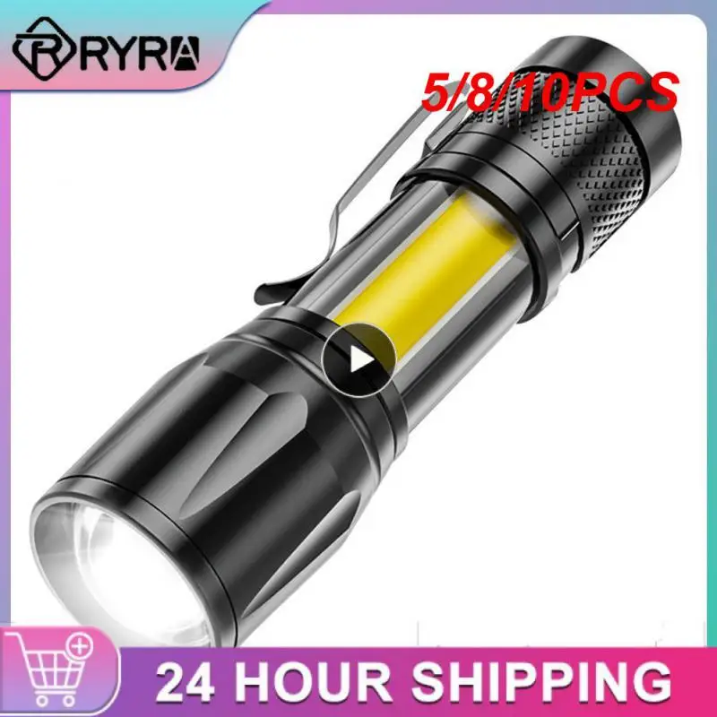 

5/8/10PCS 2000lumen Led Light Waterproof Penlight Built In Battery Torch Lamp Lantern Zoom Focus New Wholesale Adjustable