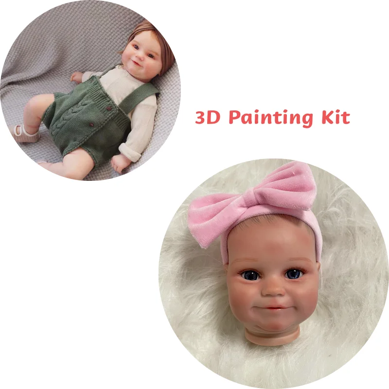 

3D Painting Reborn Kit Maddie Baby Mold Advanced Painting Handmade Hair And Eyelashes Painted Baby Doll Kit