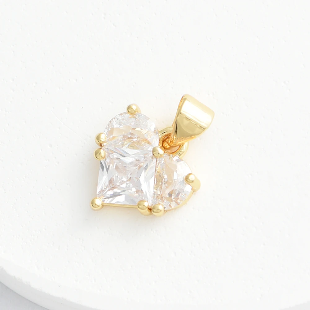 Подвески в форме кубического сердца DARENLI 2 шт