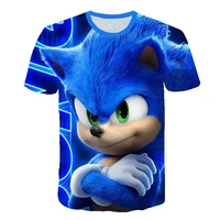 3d print summer fashion o neck anime sonic graphic t shirts for kid casual trend harajuku personality short sleeve t shirt top