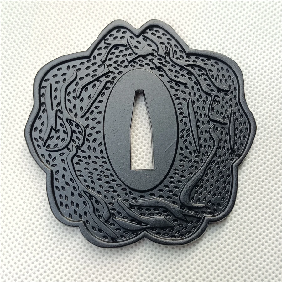 Черная защитная фурнитура из сплава для японского самурайского меча