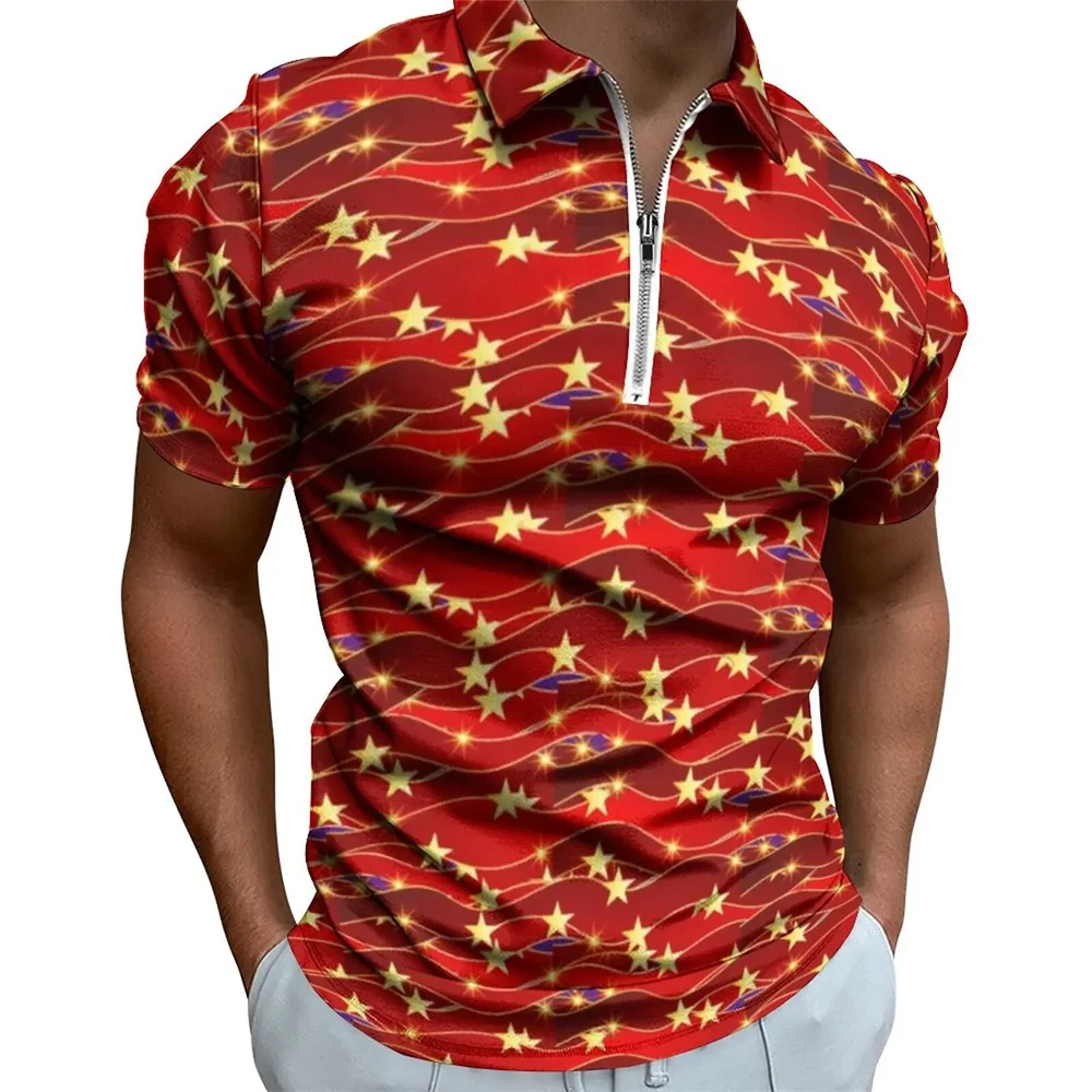 2024 новые модные повседневные футболки с рождественским небом рубашки поло