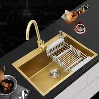 gold stainless steel vegetables baskets drain sinks bathroom soap dispensor kitchen sink double kichen items kitchen supplies